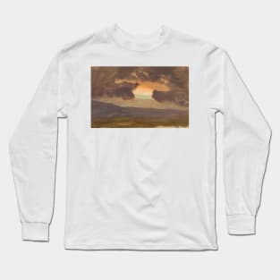 Sunset Over Bare Hills by Frederic Edwin Church Long Sleeve T-Shirt